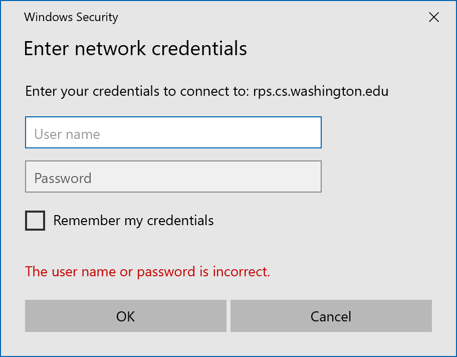 Credential UI